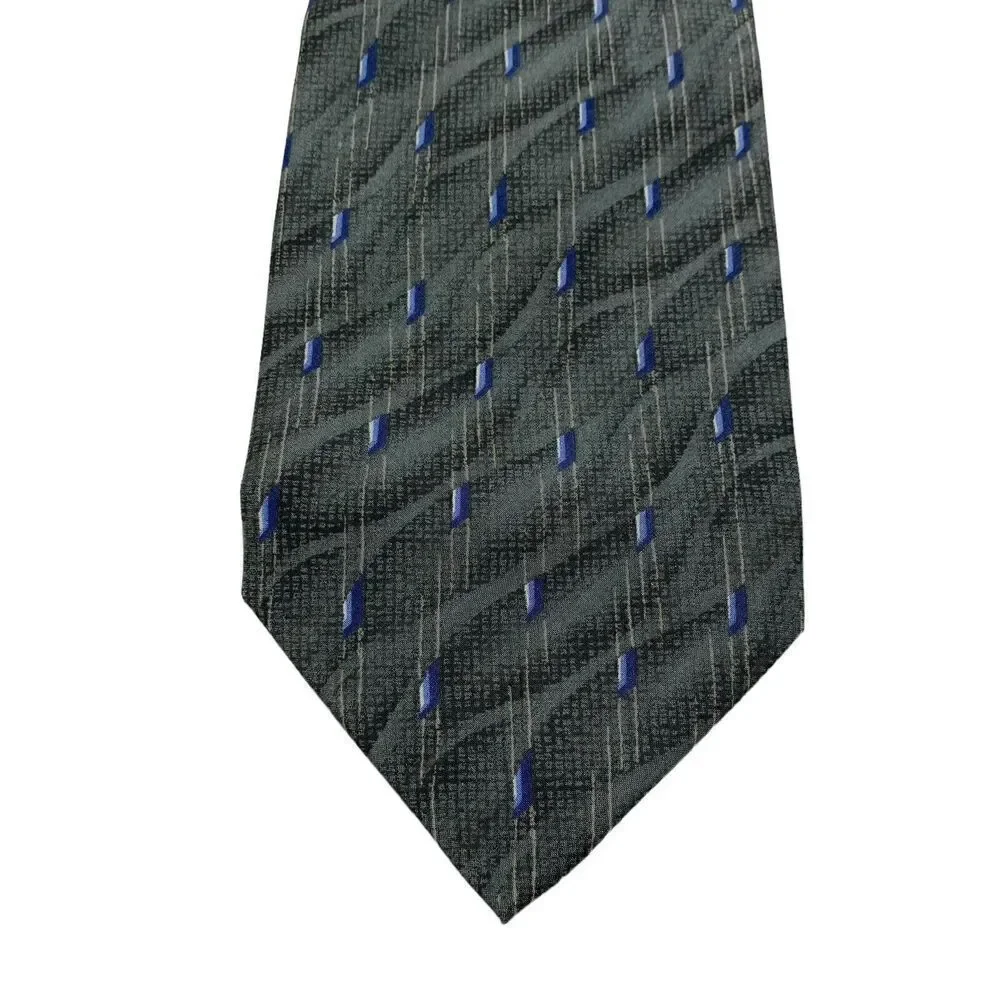 Geoffrey Beene Tie Men's Necktie Silk Green Blue Ivory Classic Office